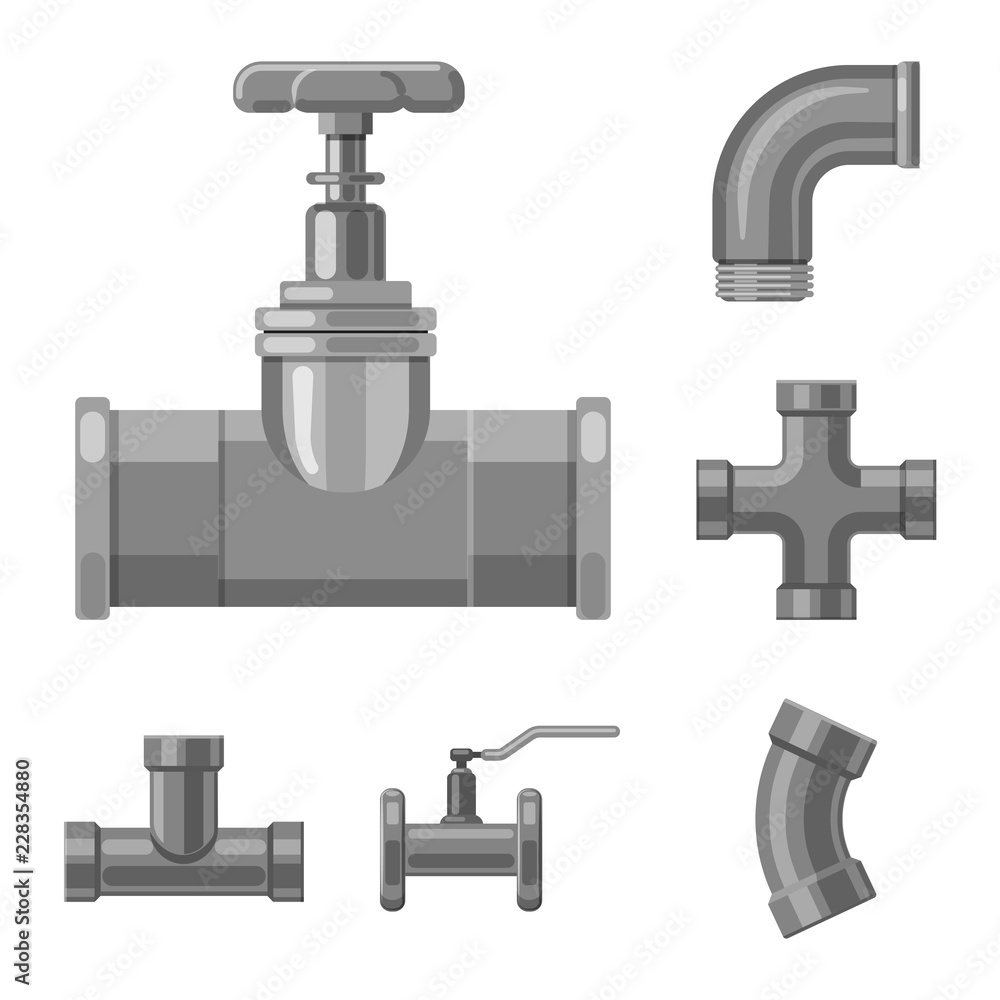 Vector illustration of pipe and tube icon. Collection of pipe and pipeline vector icon for stock. Vector illustration of pipe and tube icon. Collection of pipe and pipeline vector icon for stock.