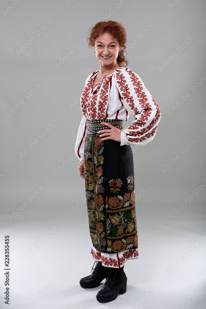 Romanian woman in traditional costume