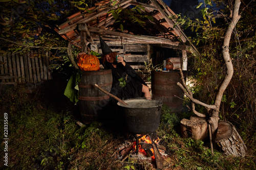 Fototapeta Naklejka Na Ścianę i Meble -  Witch boiling spells