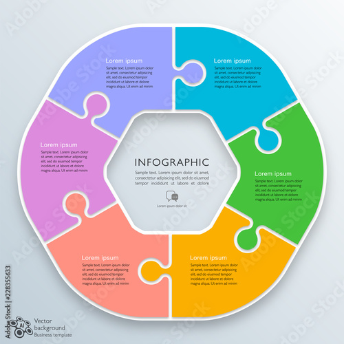 Infographics Vector Background 6-Step Process 