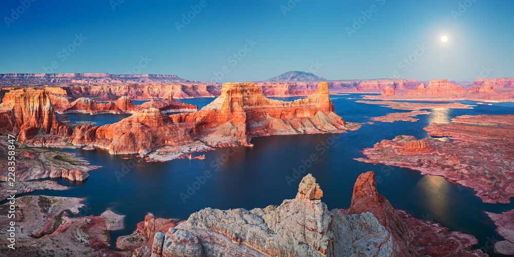 Mountains surrounded by water