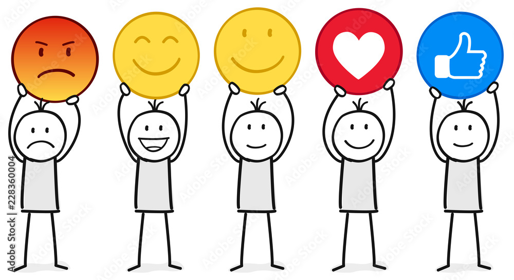 Strichmännchen / Soziale Netzwerke / Symbole / Herz / Ärger / Liebe / Lachen Strichmännchen / Soziale Netzwerke / Symbole / Herz / Ärger / Liebe / Lachen