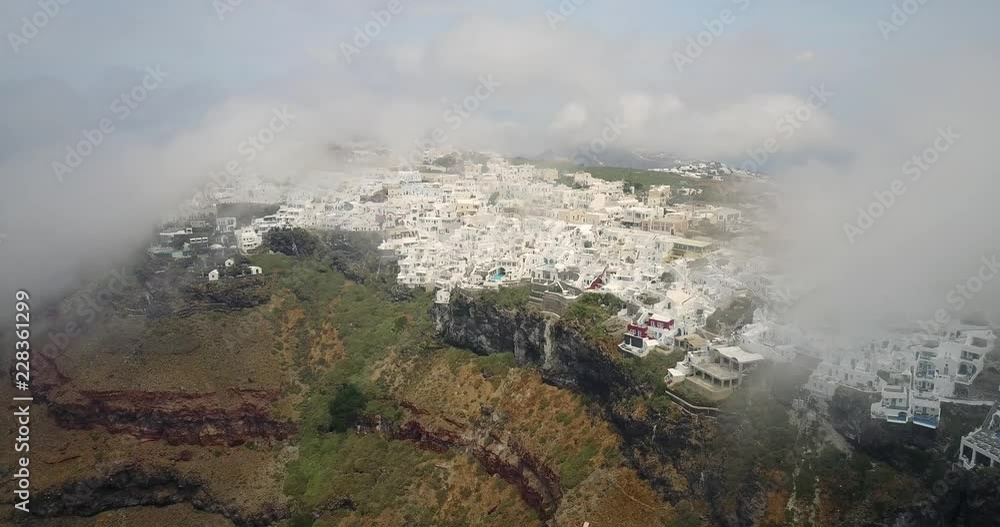 Aerial of Coastal Greece, Santorini Aerial of Coastal Greece, Santorini
