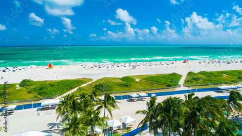 Aerial view of Miami Beach  South Beach  Florida  USA. 