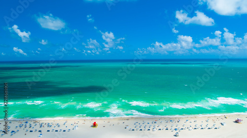 Fototapeta Naklejka Na Ścianę i Meble -  Aerial view of Miami Beach, South Beach, Florida, USA. 