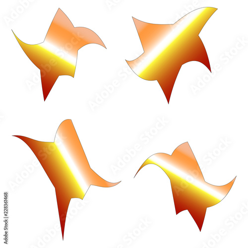 Abstract dancing stars - Vector