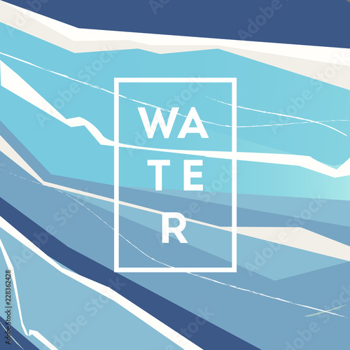 Flowing waves in flat style, abstract illustration