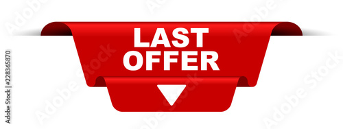 red vector banner last offer