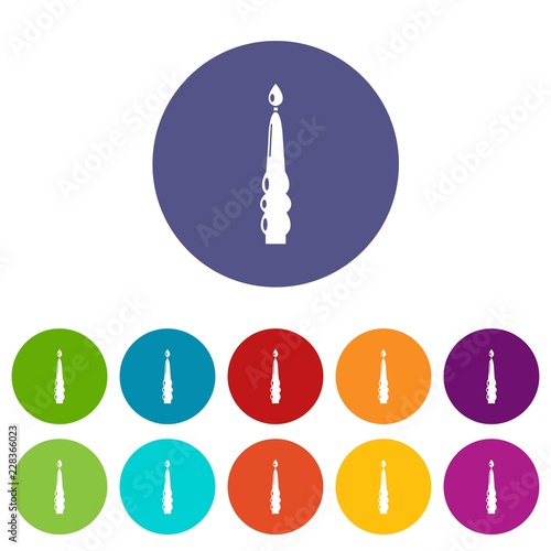 Candle dinner icon. Simple illustration of candle dinner vector icon for web