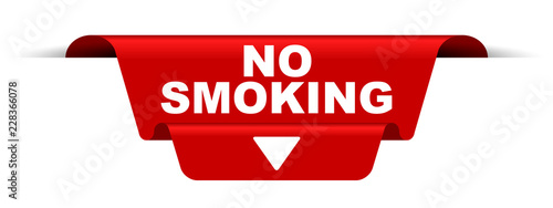 red vector banner no smoking