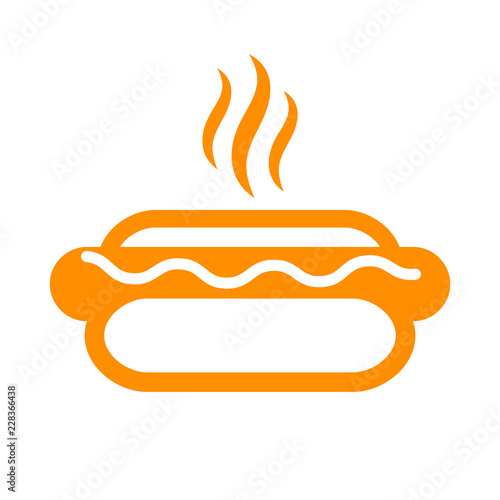 Hot fresh hotdog icon
