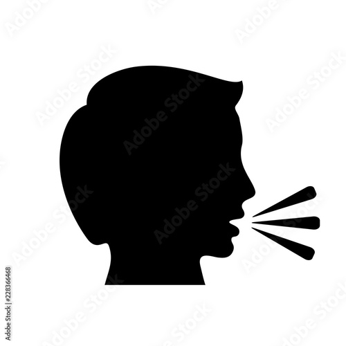 Talking man vector icon