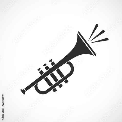 Trumpet music vector icon