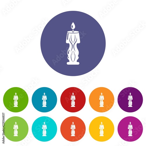 Candle bright icon. Simple illustration of candle bright vector icon for web