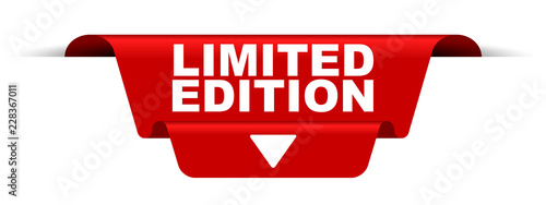 red vector banner limited edition