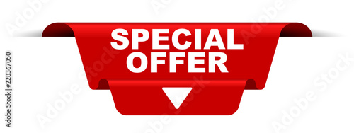 red vector banner special offer