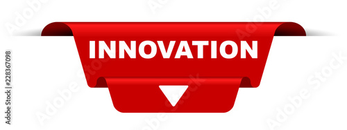 red vector banner innovation