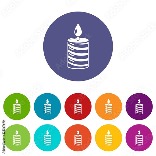 Candle holiday icon. Simple illustration of candle holiday vector icon for web