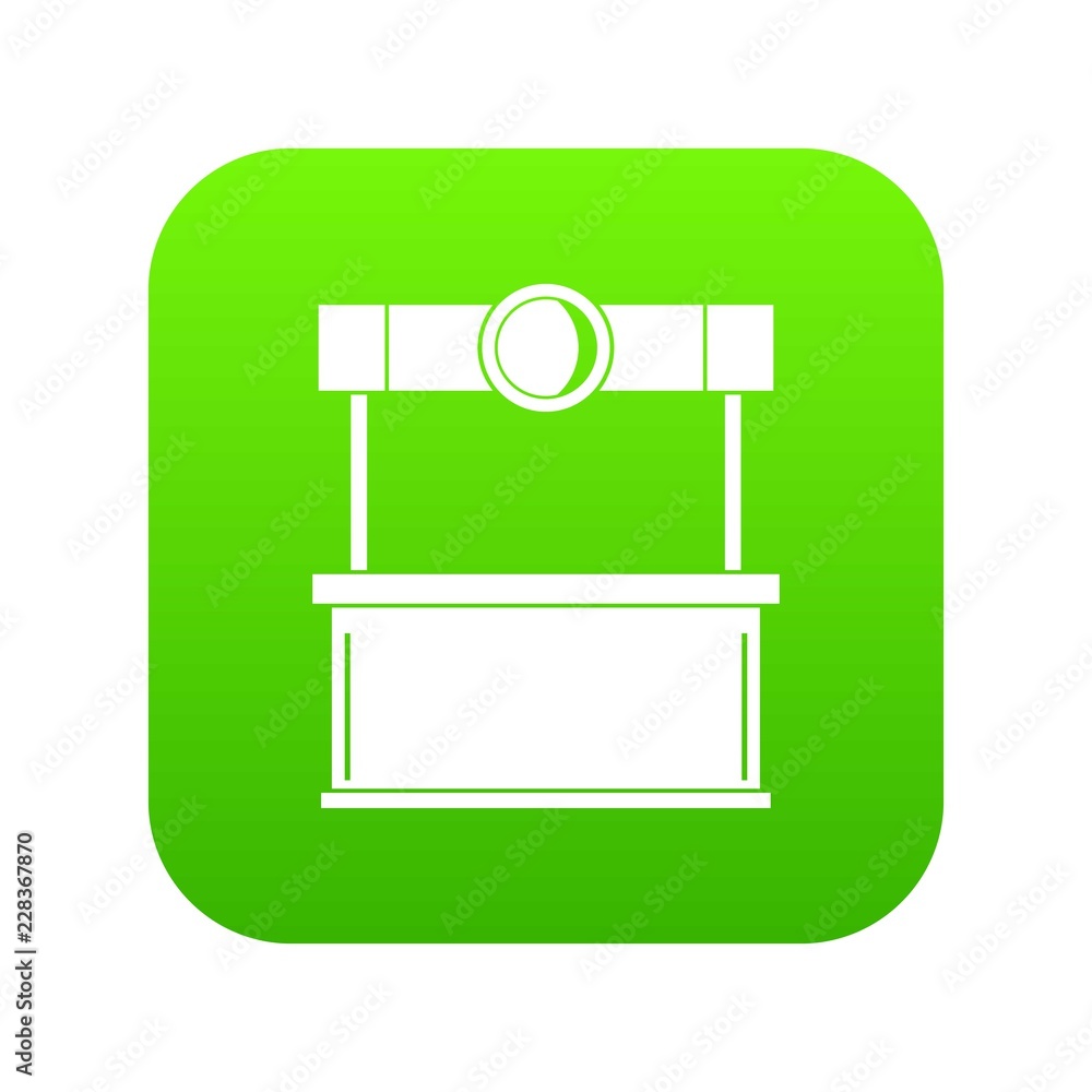 Shopping counter icon digital green for any design isolated on white vector illustration Shopping counter icon digital green for any design isolated on white vector illustration