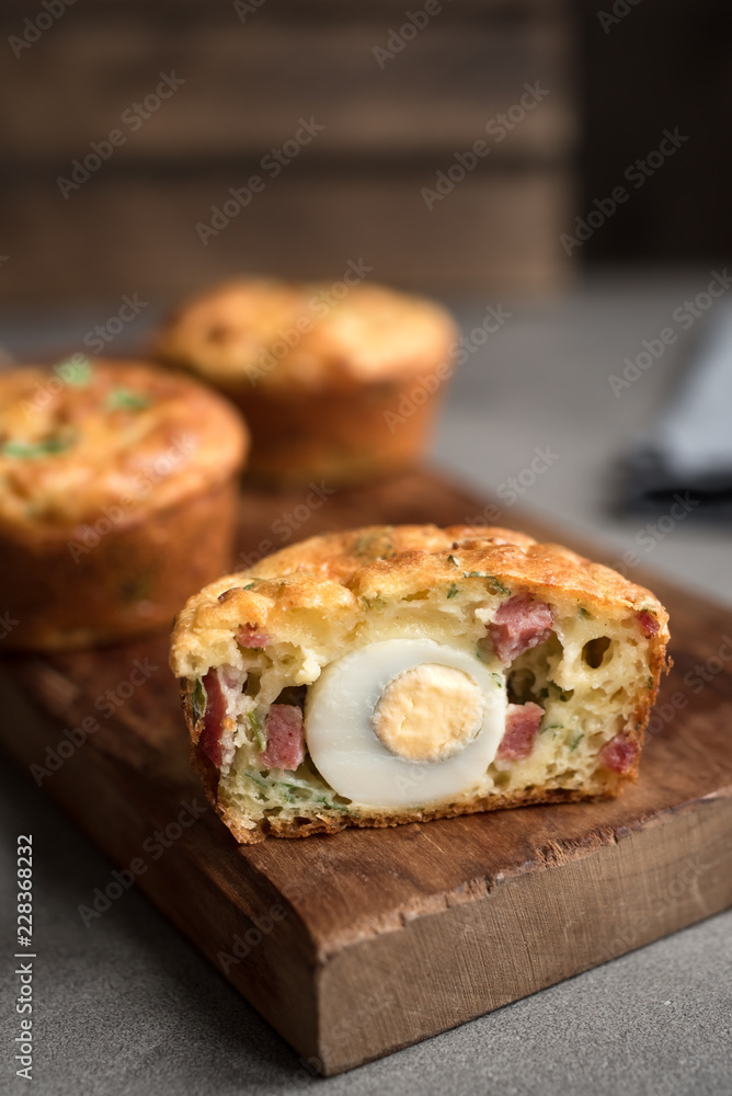 Protein muffins with quail egg Protein muffins with quail egg