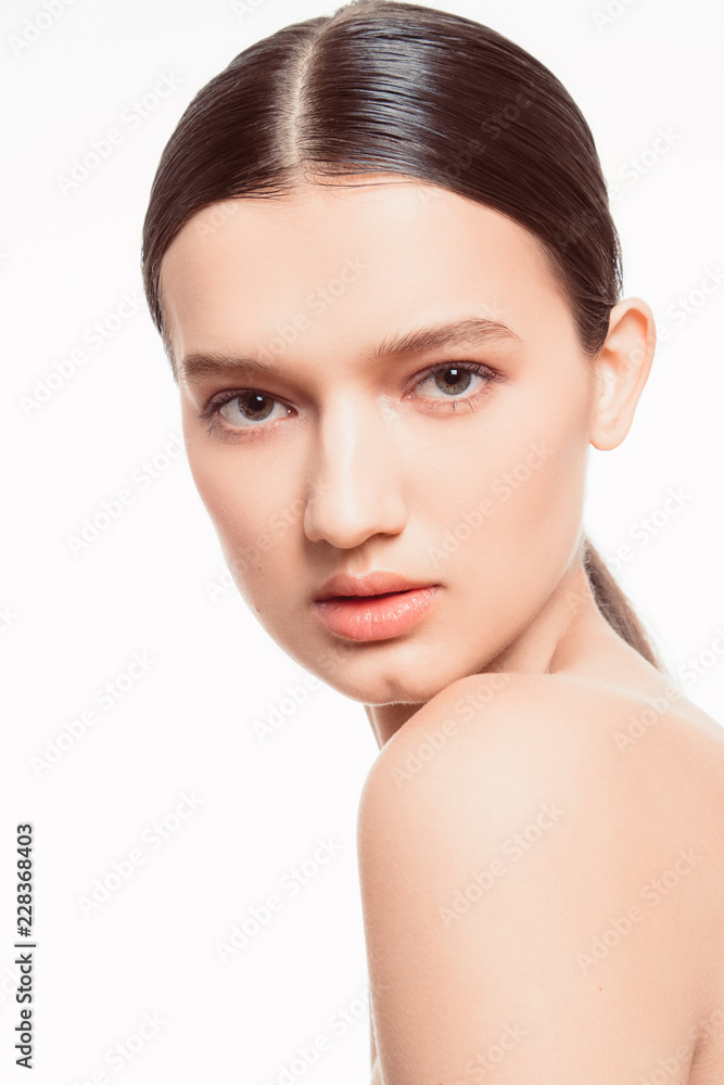 Beautiful brunette woman closeup Beautiful brunette woman closeup
