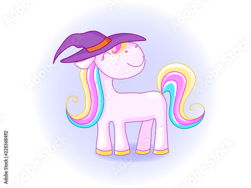 Pony in witch hat