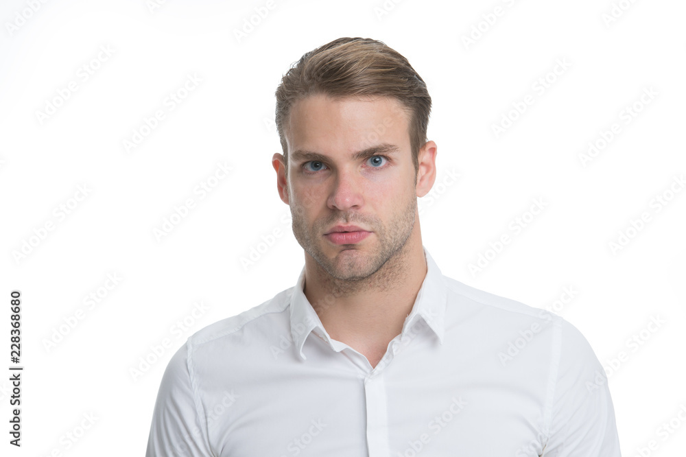 Its about style. Handsome man with short beard hair. Man needs shaving. Bearded man with slick hair style. Shaving and grooming routine Its about style. Handsome man with short beard hair. Man needs shaving. Bearded man with slick hair style. Shaving and grooming routine