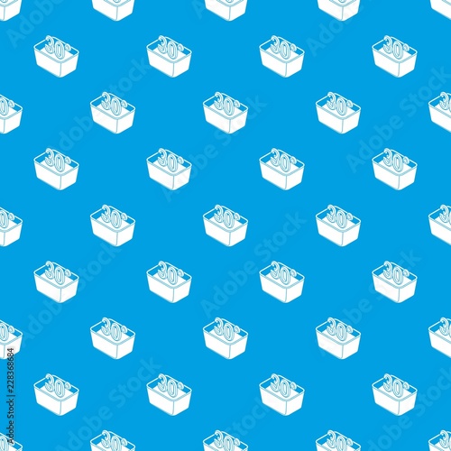 Hand wash 30 degrees celsius pattern vector seamless blue repeat for any use