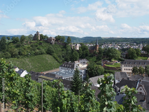 Stadt Saarburg an der Saar - inmitten von Weinbergen in Rheinland-Pfalz
 photo