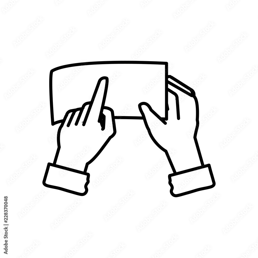 hands with document file isolated icon hands with document file isolated icon
