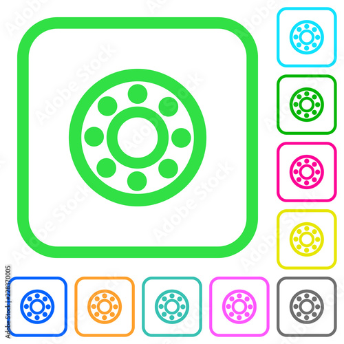 Bearings vivid colored flat icons