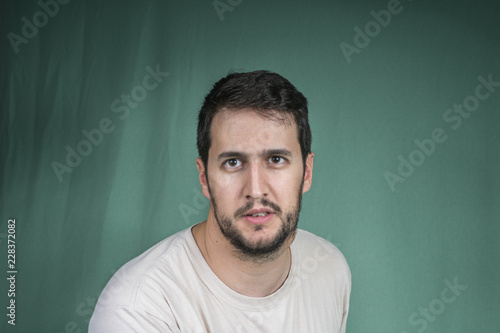 portrait of attractive man with beard