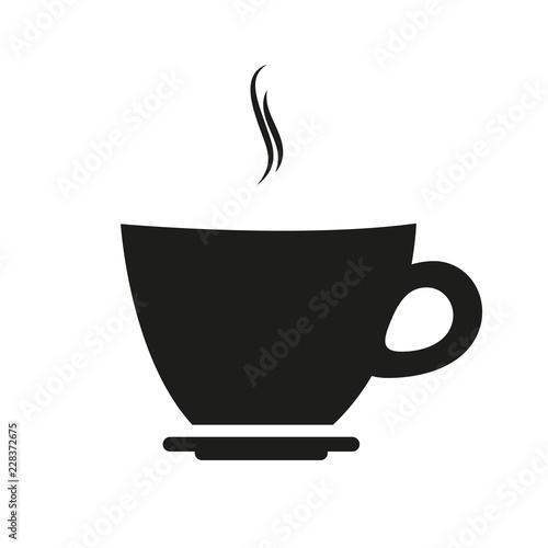Cup with hot drink icon