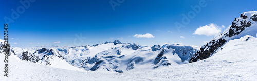 Panorama on top of the mountains