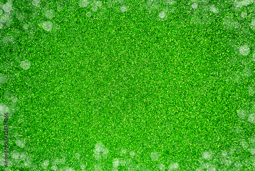 ASimple Green Glittle Background with a White Light Border photo