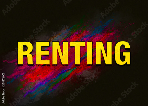 Renting colorful paint abstract background