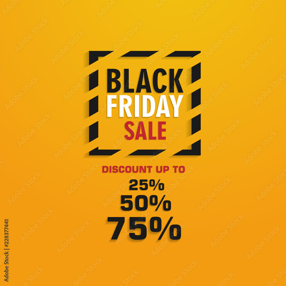 Black Friday Sale label. Vector illustration. warning Design elements for yellow sale banners, posters, cards Black Friday Sale label. Vector illustration. warning Design elements for yellow sale banners, posters, cards