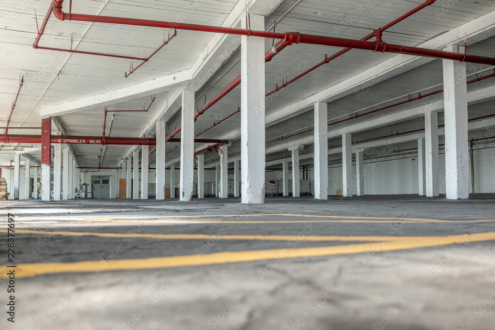 interior of abandoned building