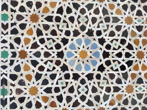 Moroccan design tiles mosque