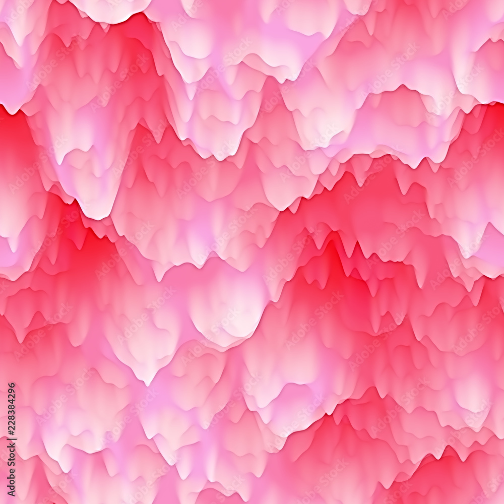 3d abstract seamless pattern. Organic gradient surreal background. Fluid shapes.