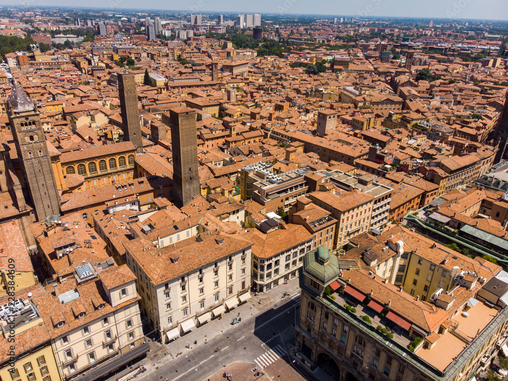 Aerail view of Bologna, Italy