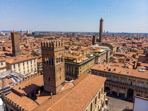 Aerial view of Bologna Italy