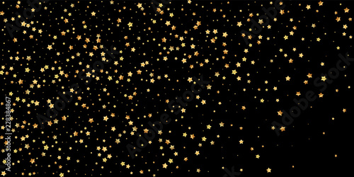 Gold stars random luxury sparkling confetti. Scatt