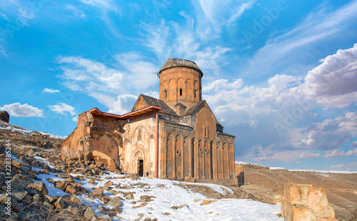 Ani Ruins, Ani is a ruined and uninhabited medieval Armenian city-site situated in the Turkish province of Kars photo