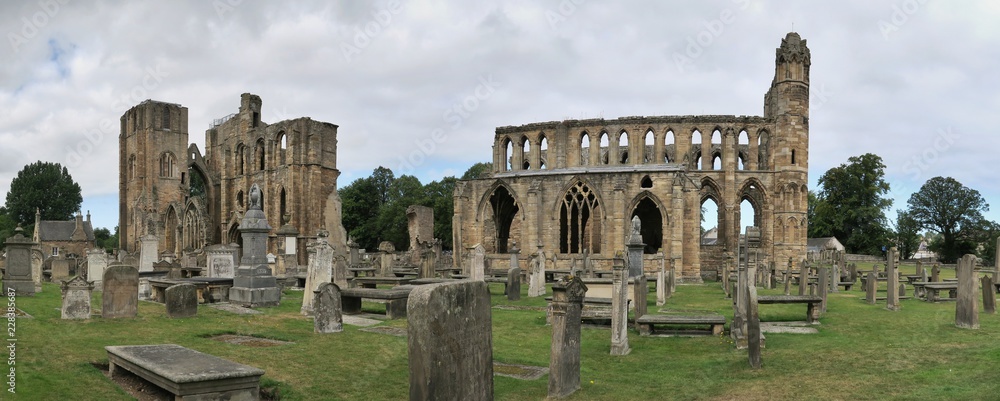ruins of Elgin Cathedral in Edlin in nortern Scotland in United Kingdom