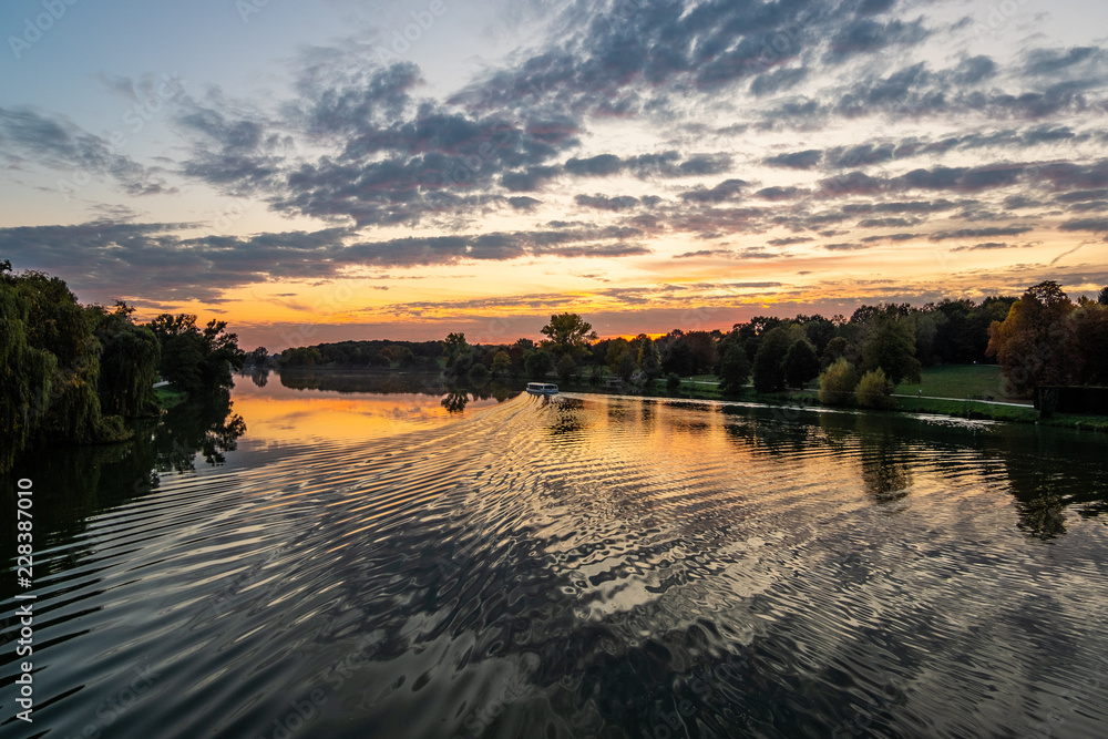 Obraz premium Abendzauber am Aasee