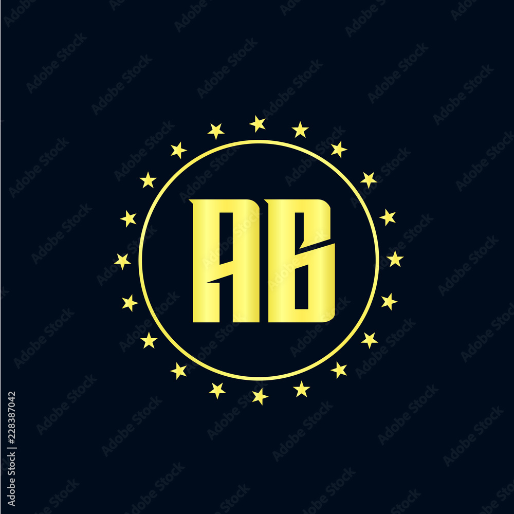 Initial Letter AB Logo Template Initial Letter AB Logo Template