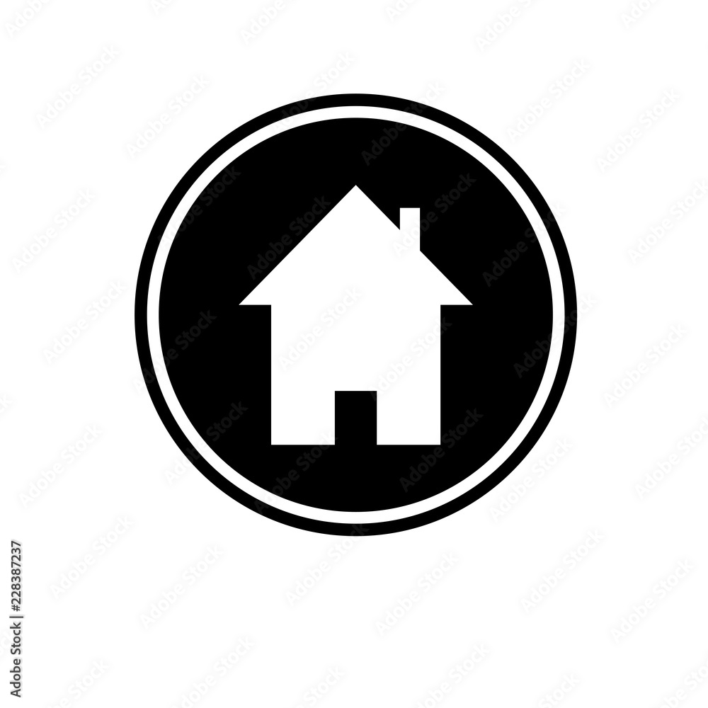 Home round glyph icon, user interface icon Home round glyph icon, user interface icon