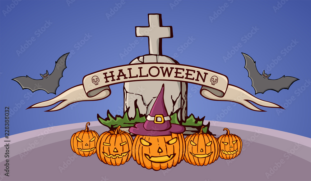 Color cartoon shapes on Halloween theme. Color cartoon shapes on Halloween theme.