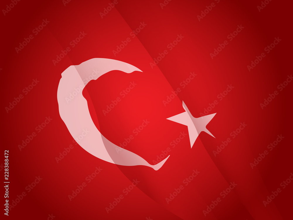 Obraz premium Turkish flag vector design
